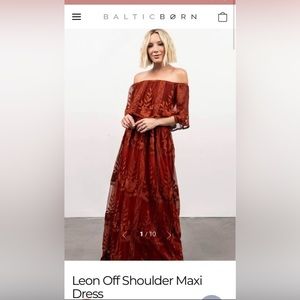 Leon Off Shoulder Maxi Dress - Baltic Born
